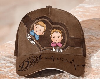 Best Dad Ever - Personalized Classic Cap, Father's Day Gift, Custom Kid Classic Cap, Gift For Dad Father Daddy Papa, Birthday Gift For Men