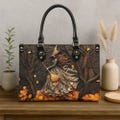 Personalized Spooky Witch Leather Bag: Gothic Halloween Tote product logo