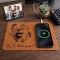 Personalized Fathers Day Gift Custom Photo Sketch Charging Pad, Custom Wireless Charger Pad For Husband Dad, Office Husband Desk Decor