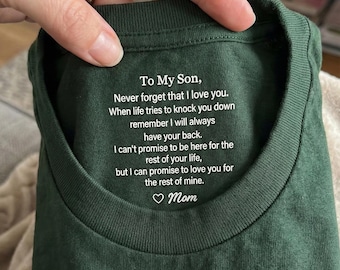 Custom Hidden Message Shirt For Son, Graduation Gift Tee For Grandson, Sentimental Gift For Family, Birthday Gift For Him, Custom Men Shirt
