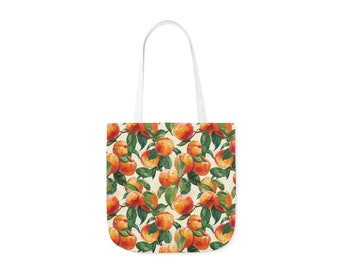 Peaches Canvas Tote Bag, 5-Color Straps