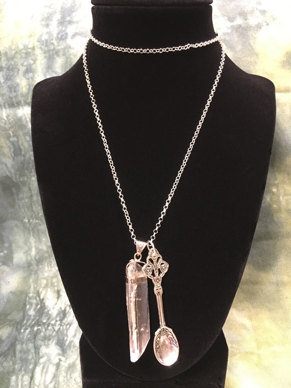 Crystal necklace with spoon discount
