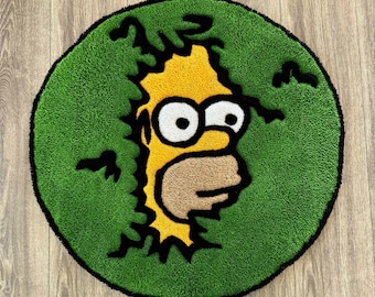 Custom tufting rug, Homer Simpson, hand made