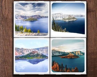 Crater Lake: Set of 4 Ceramic Coasters