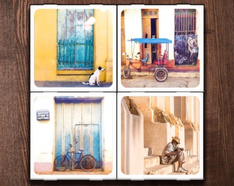 The Beauty of Cuba Set of Four Ceramic Coasters