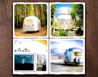 Classic Airstream Set of Four Ceramic Coasters