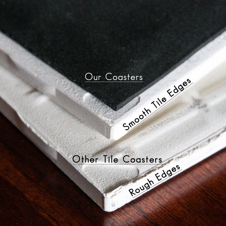 Set of 4 Ceramic Coasters Foodie Fun