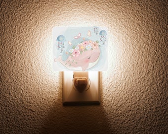 Springtime Whale Night Light