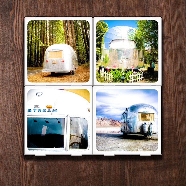 Classic Airstream Set of Four Ceramic Coasters