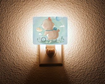 Happy Bear out for a  Ride Night Light