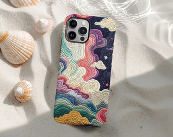 Colored Sky Themed Phone Case, iPhone 15 14 13 12 11 Pro Max, Samsung Galaxy S23 S22 S21 S20