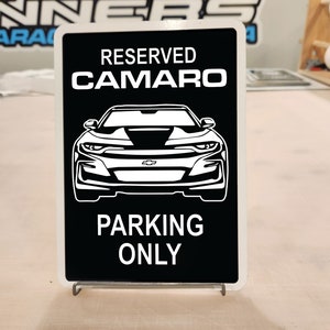 Classic Camaro, Chevy Camaro Sign, Camaro Owners,  American Camaro, Garage Decor Metal Parking Sign