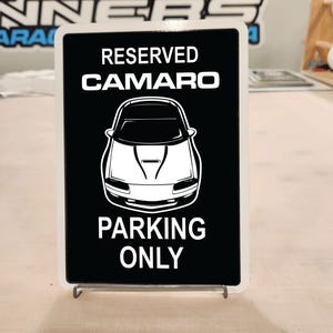 Classic Camaro 93-97 Gen 4, Chevy Camaro Sign, Camaro Owners,  American Camaro, Garage Decor Metal Parking Sign