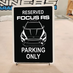 New Ford focus RS, ST, Focus Sign, Ford Owners, compact, Garage Decor Metal Parking Sign