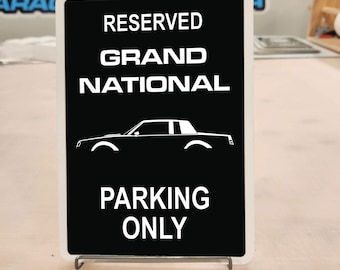 Buick Grand National , Buick Sign, Grand National Owners, Buick Grand National Cars, Buick Grand National, Garage Decor Metal Parking Sign