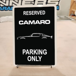 Classic Camaro gen 2, Chevy Camaro Sign, Camaro Owners,  American Camaro, Garage Decor Metal Parking Sign