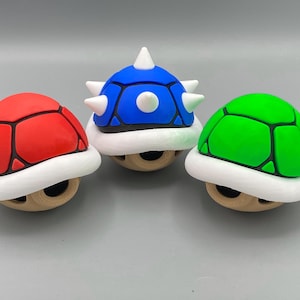 Koopa Panzer aus Mario Kart – Blau, Rot und Grün, 3 Größen – Perfektes Geschenk für Nintendo und Mario Kart Fans zu Weihnachten