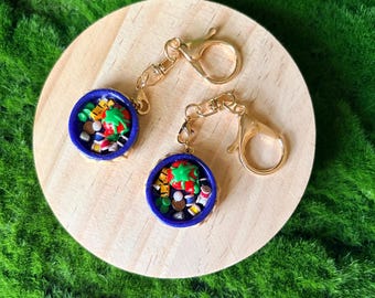 Gram's Cookie Tin Charm | Sewing Kit | Butter Cookie Trinket Handbag Charm