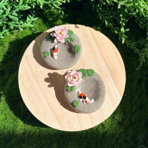 Koi Fish Pond Worry Stone | Desk Toy | Stress Relief Toy