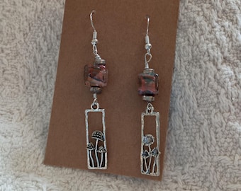 Pendientes de hongo Cottagecore