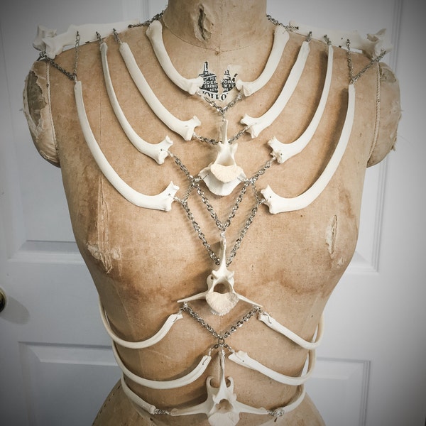 Second payment for Ka First payment Bone Chain Harness Corset Top by Louise Black