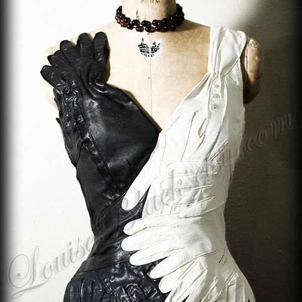 ON HOLD for CarrieAnn   Avant Garde Circus Side Show  inspired Corset Glove Top by Louise Black