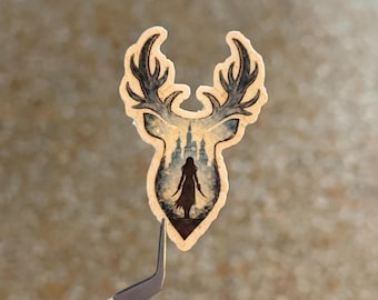 4. Fireheart Stag Throne of Glass Inspired Sticker | Sarah j mass. | bookish sticker