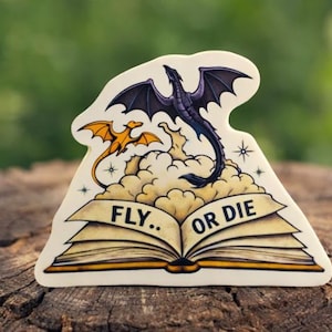 36. Fourth Wing Sticker | Fly or Die Quote Sticker | Book Lover Decal | Inspirational Quote Sticker | Gift Bild 12