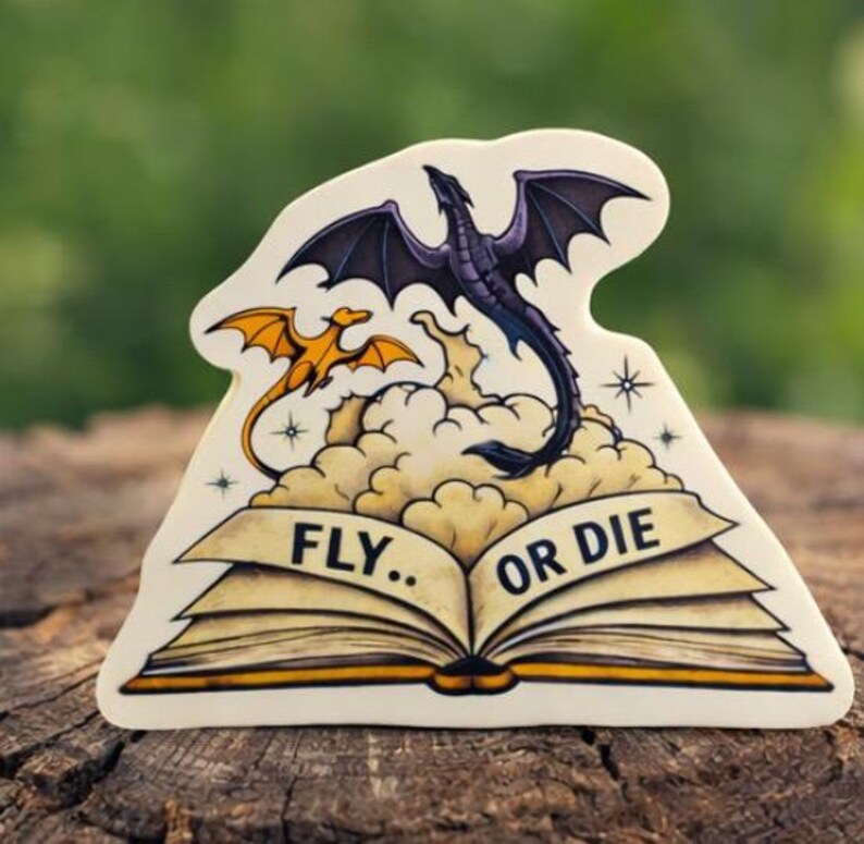 36. Fourth Wing Sticker | Fly or Die Quote Sticker | Book Lover Decal | Inspirational Quote Sticker | Gift Bild 12