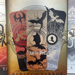 fourth wing, iron flame, onyx storm bookmarks | bookish | booktok | one of each bookmark pack