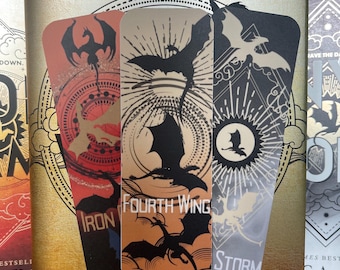 fourth wing, iron flame, onyx storm bookmarks | bookish | booktok | one of each bookmark pack