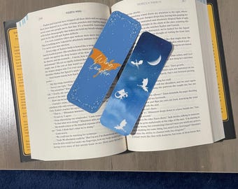 Fourth Wing Bookmark | Wing Leader Design | Blue Bookmark | Dragon Inspired | Reader's Gift | Unique Books Gift