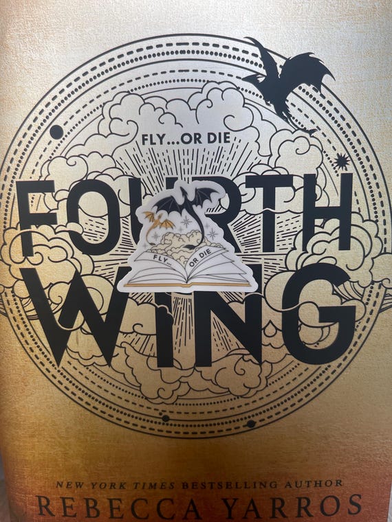 Fourth Wing Sticker | Fly or Die Quote Sticker | Book Lover Decal | Inspirational Quote Sticker | Gift