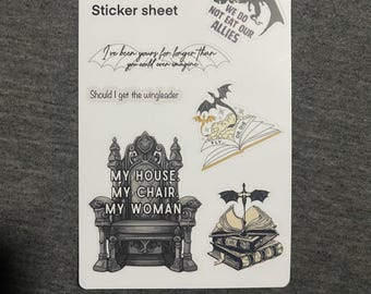 fourth wing sticker sheet 1