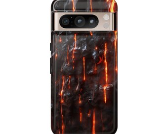 Fiery Stone Tough Pixel Case