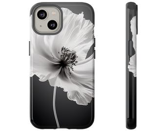 Monochrome Poppy iPhone Case