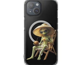 Alien Vibe Magnetic Clear Impact iPhone Case