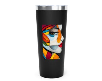 Faces Abstract Water Copper Tumbler