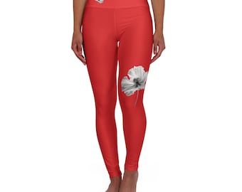 Monochrome Poppy Yoga Leggings