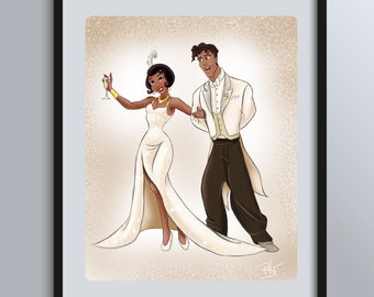 La princesse Tiana et le prince Naveen fêtent le Nouvel An - La princesse et la grenouille (physique)