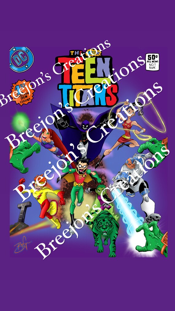 DC Comics Teen Titans The New Teen Titans #1 Wall Poster - 14.725x22.375 Glossy Print With Adhesive Mounts