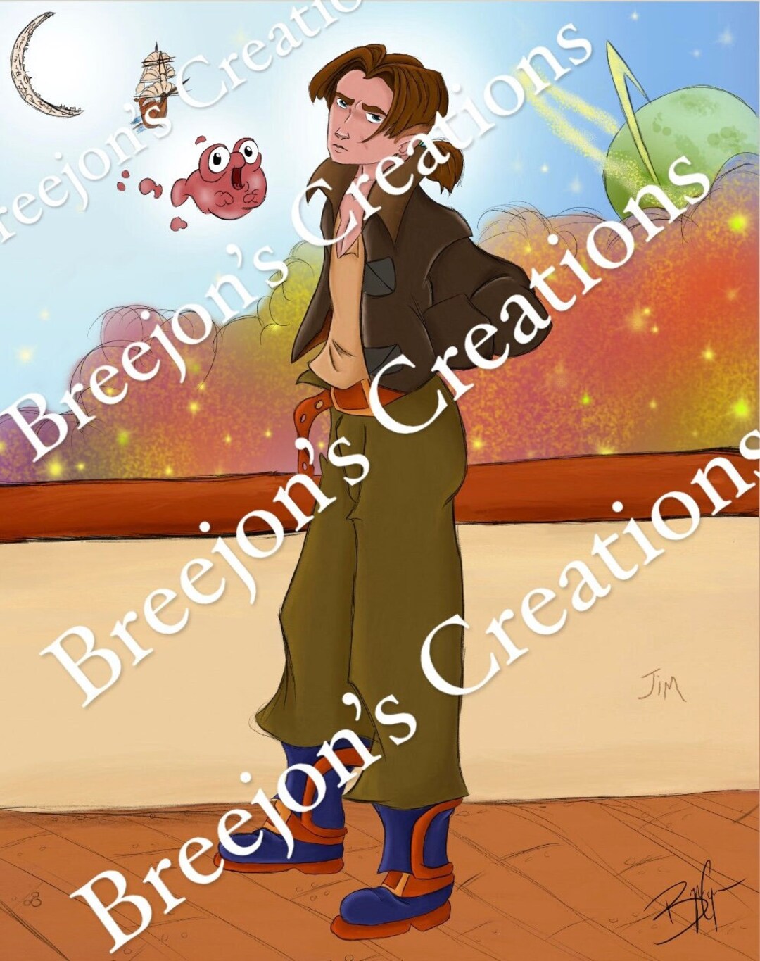 Jim Hawkins and Morph - Treasure Planet (digital) - Etsy