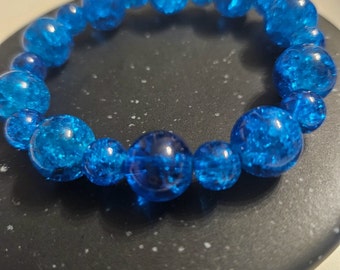 Blue Glass Bead Bracelet