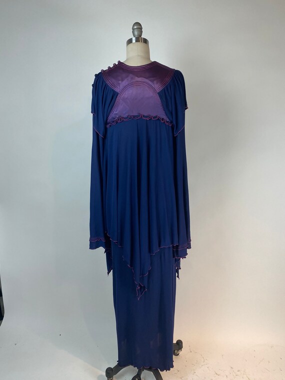 Zandra Rhodes Jersey Purple-Blue Dress - image 5