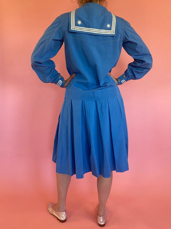 1930s CornFlower Blue Cotton 2pc Sailor Suit - image 3