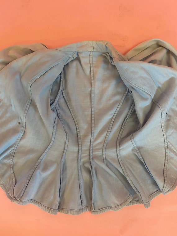 Edwardian Victorian Puff Sleeve Jacket-Pale Blue … - image 9