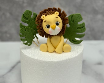 jungle fondant topper , fondant safari animal cake topper , Safari Party , baby Safari figurine , Fondant Cake topper ,Jungle Birthday theme