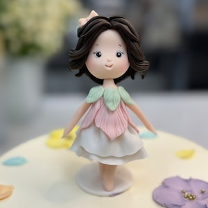 fairy cake topper , fairy fondant topper , fairy party , fairy theme , personalised cake topper, handmade fairy decor , fairy theme cake