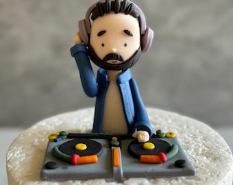 Personalized DJ Cake Topper: Edible Music Theme Decoration