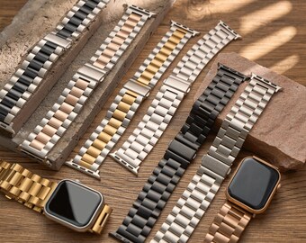 Gold Apple Watch Band, Watches Bracelet, Metal Apple Watch Strap
